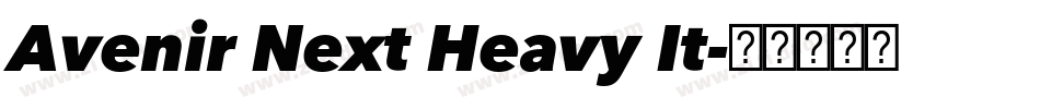 Avenir Next Heavy It字体转换